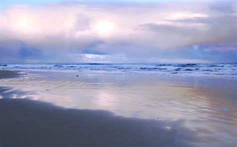 Winter Sunset on a Secluded Beach at Anglesea Victoria Stock Photo - Image of clouds, victoria ...