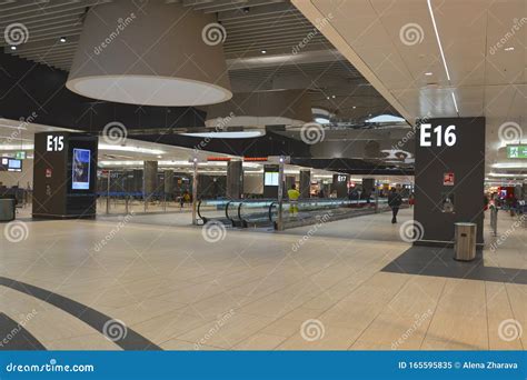 ROME, ITALY : the Hall of Departures of the International Airport ...