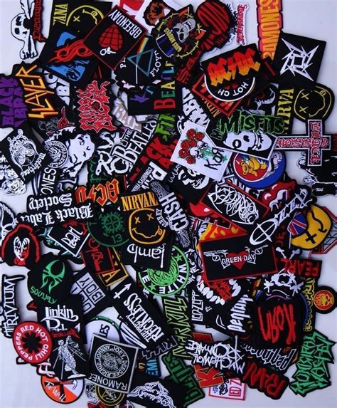 Random Lot of 20 Rock Band Patches Iron on Music Punk Roll Heavy Metal Sew | Crafts, Sewing ...