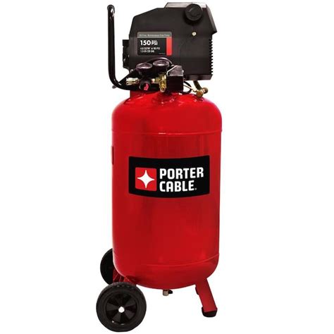 PORTER-CABLE Porter Cable 20-Gallon Single Stage Portable Corded Electric Vertical Air ...