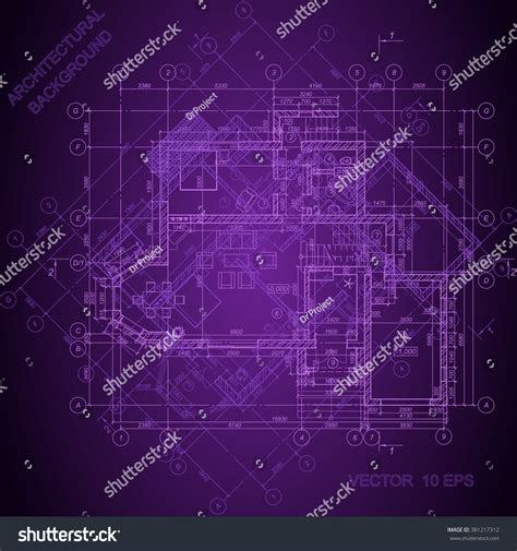 Detailed Architectural Plan Vector Illustration Stock Vector (Royalty Free) 381217312 | Shutterstock