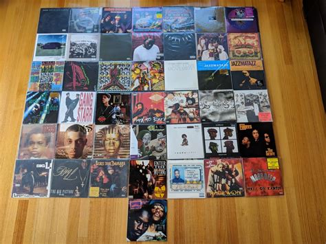 My vinyl collection, mostly 90s hip-hop albums : 90sHipHop