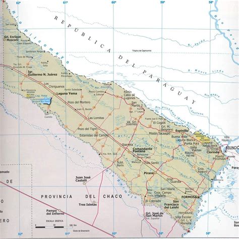 Formosa Province Map, Argentina