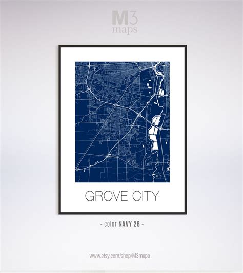 Grove City Ohio Grove City OH map Grove City map Grove City | Etsy