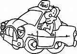 Taxi Driver Car Coming Coloring Page  Wecoloringpagecom sketch template