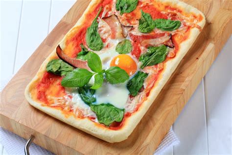 Pizza Alla Bismarck stock photo. Image of taglio, appetizer - 55062582