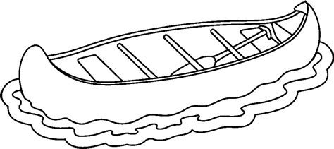 clip art black and white canoe - Clip Art Library