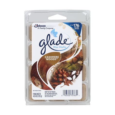 Glade Wax Melts, Cashmere Woods, 4.26 Oz. (Pack of 11) - Walmart.com ...