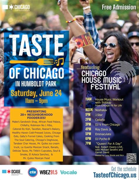 The Chicago House Music Festival and the Taste of Chicago are coming to Humboldt Park this ...