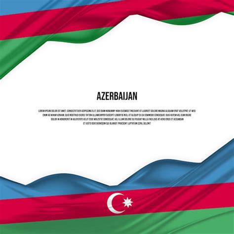 Premium Vector | Azerbaijan flag design. Waving Azerbaijan flag made of ...