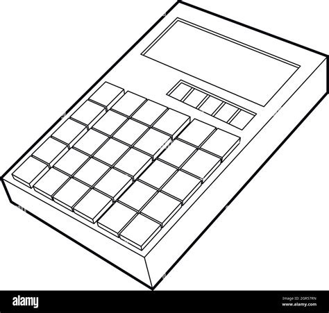 Calculator icon, outline style Stock Vector Image & Art - Alamy