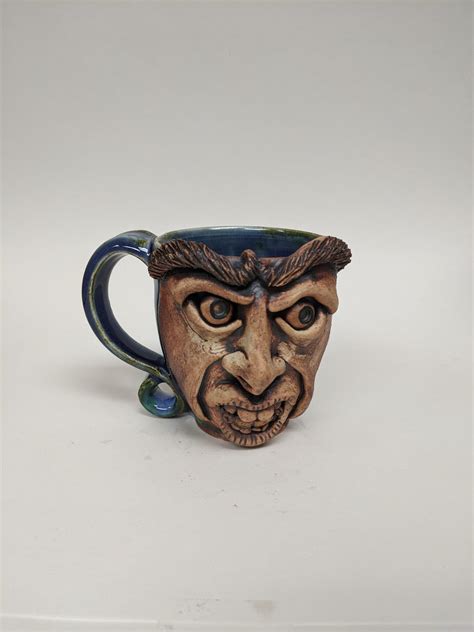 Ceramic Face Mug Face Mug Pottery Face Mug Pottery Mug - Etsy