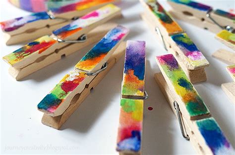 Colorful art clothespins | Clothespin art, Clothes pin crafts, Painted clothes pins