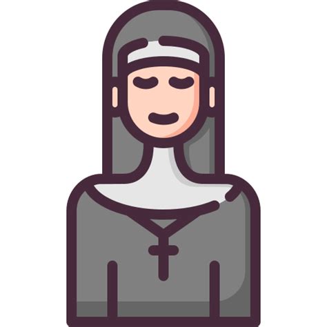 Nun Generic Outline Color icon