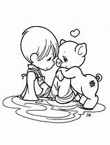 Precious Moments Coloring Page sketch template