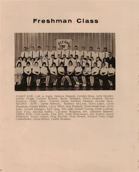 1962 Oxford High School Yearbook