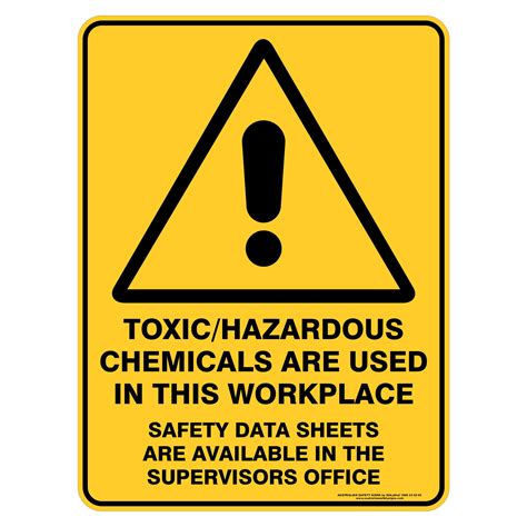 Toxic/hazardous Chemicals Are In This Workplace | Buy Now | Discount ...