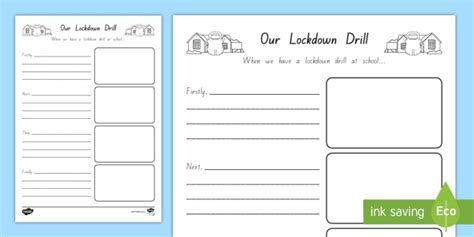 Our Lockdown Drill Writing Template