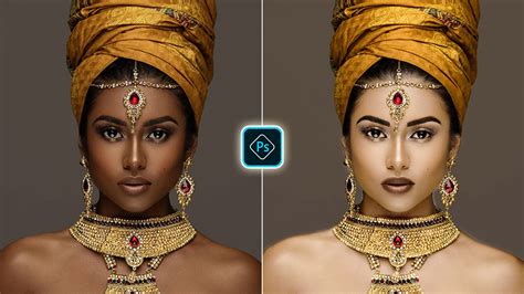 How to Change Skin Color from Dark To Light - Photoshop Tutorial