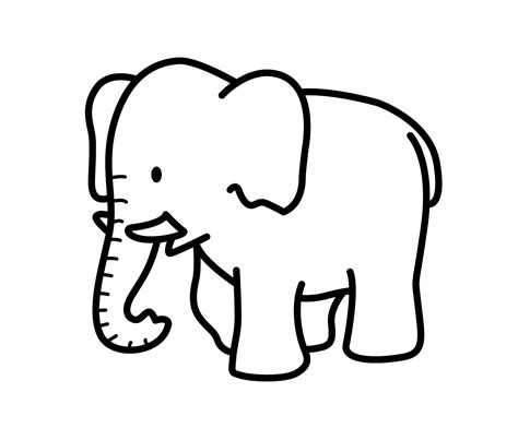 Easy Elephant Coloring Pages ~ COLORING PAGES WORLD