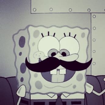 Spongebob with mustache 👍