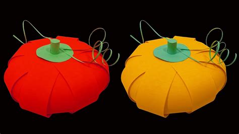 How to make A 3D Paper Pumpkin Lantern : HD - YouTube