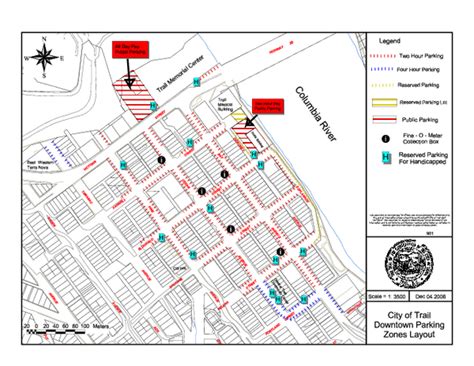 City of Trail Downtown Parking Map - Trail British Columbia • mappery