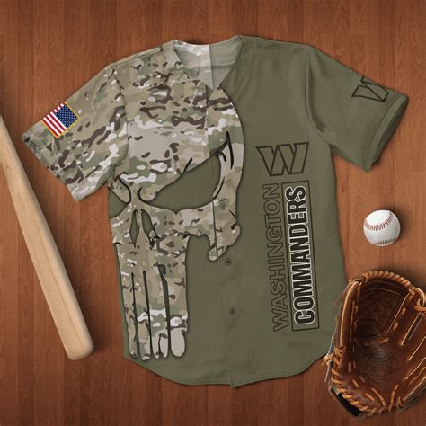 Washington Commanders Military Style Baseball Jersey