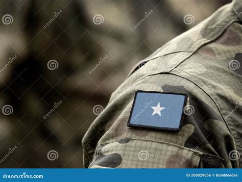 Flag of Somalia on Military Uniform. Army, Troops, Soldiers Stock Photo - Image of revolutionary ...