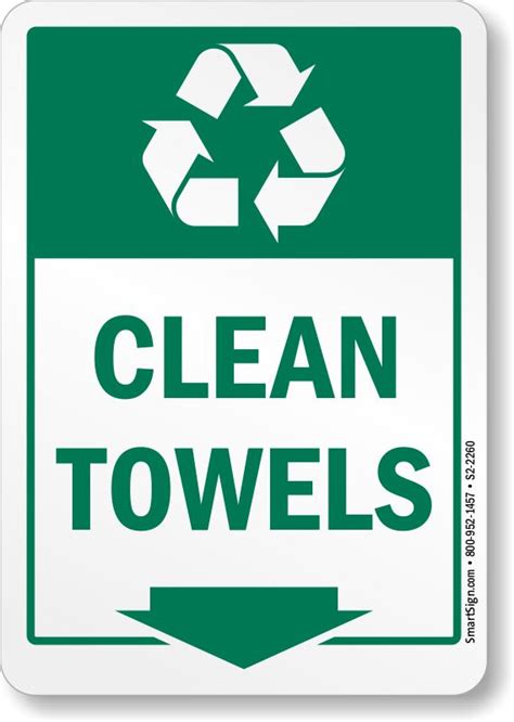 Clean Towels Graphic Recycling Label, SKU: S2-2260 | Clean towels ...