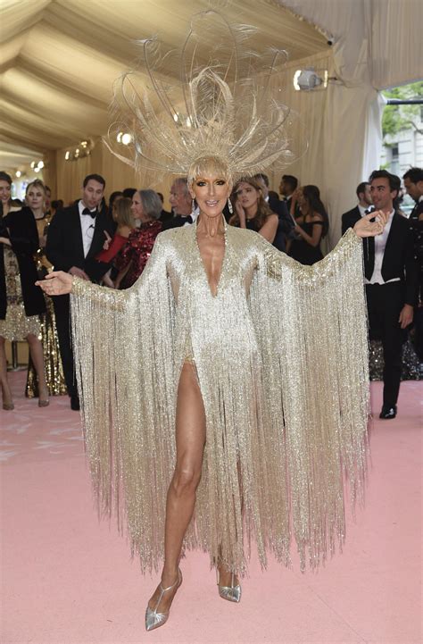 Celine Dion, 51, flaunts long legs at the Met Gala 2019