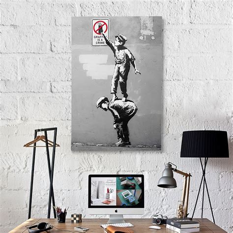 Banksy Graffiti Is A Crime Canvas Print Wall Décor Art. Comes | Etsy