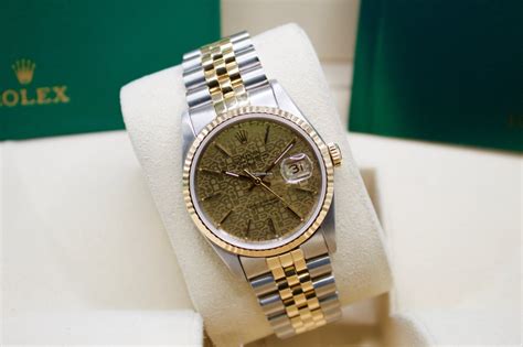 Rolex Datejust 36mm 16233 Anniversary Sticks Dial Two Tone... for ...