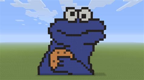 Minecraft Pixel Art - Cookie Monster - YouTube