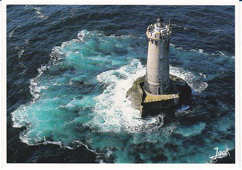 Lighthouses on Post Cards: The Four Lighthouse, Bretagne, France.