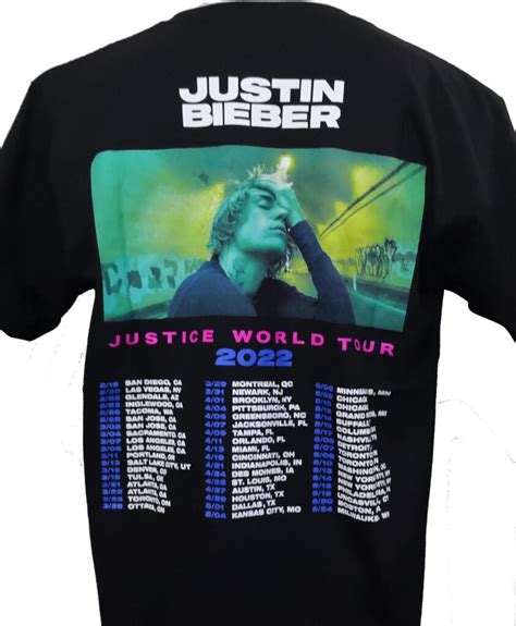 Justin Bieber t-shirt Justice Tour size M – RoxxBKK