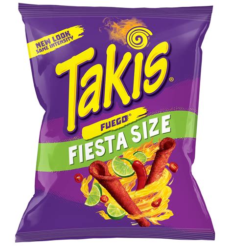 Takis Fuego Hot Chili Pepper & Lime Flavored Corn Snacks Chips Crisps (20 Oz/567 Gm)- Buy Online ...