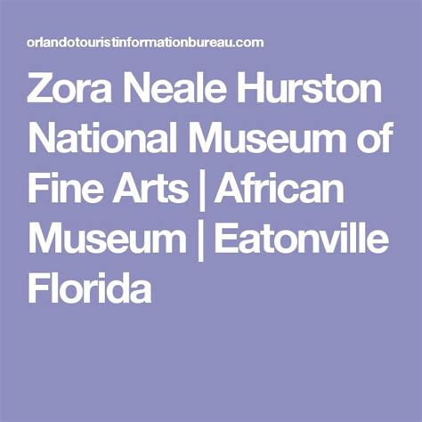 Zora Neale Hurston National Museum of Fine Arts | African Museum ...