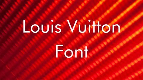 Louis Vuitton Font Free Download