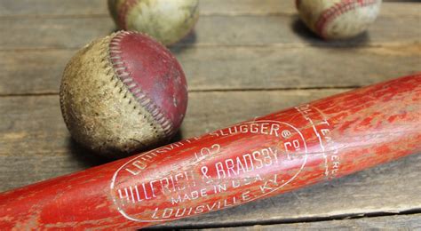 Vintage Wood Louisville Slugger Softball Bat // Red Swing King // No 102 Hillerich & Bradsby Co ...