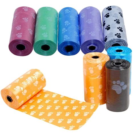 10Roll Practical Biodegradable Pet Dog Printing Waste Poop Bag Eco ...