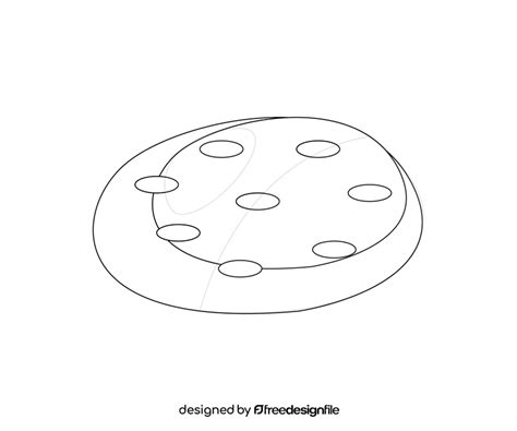 Cartoon biscuit black and white clipart vector free download