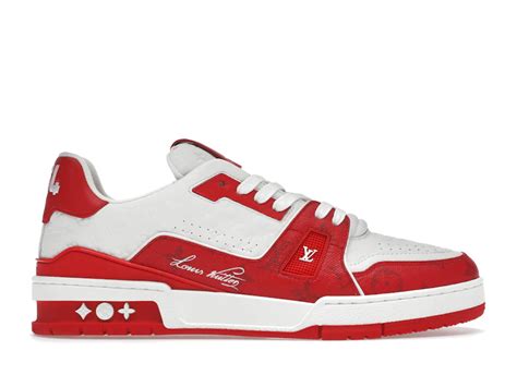 Louis Vuitton Trainer #54 Signature Red White Herren - 1AANFJ / 1AANFH - DE