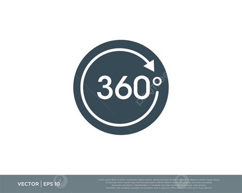 360 Degree Arrow Vector Art PNG, 360 Degree Camera Circle Logo Icon ...