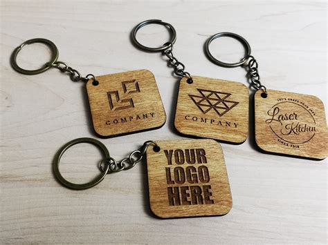 Custom Keychain With Business Logo Engraved Keyring With - Etsy UK