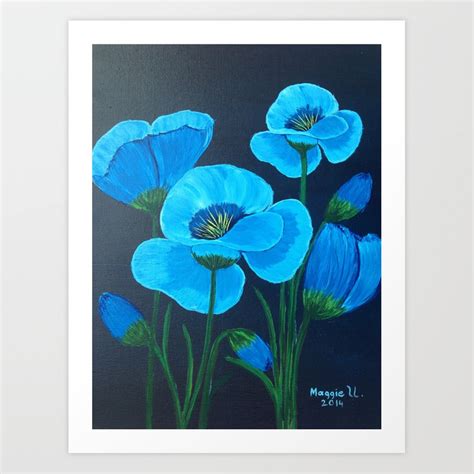 Blue Poppies Painting at PaintingValley.com | Explore collection of ...