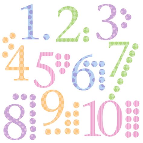 childrens number wall stickers with counters by kidscapes ...