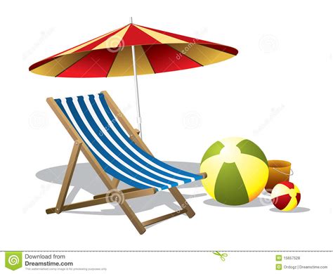 clipart beach chair and umbrella - Clipground