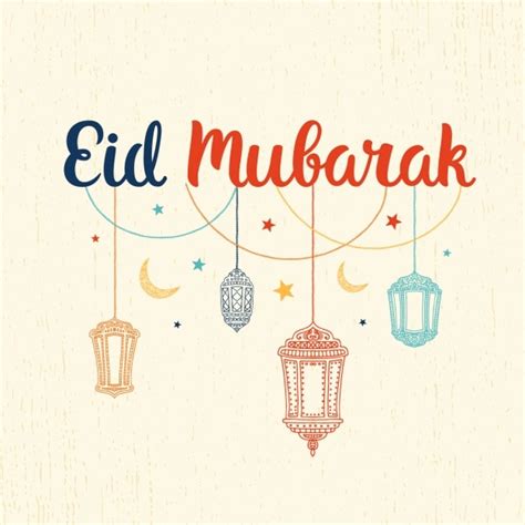 Eid mubarak background design Vector | Premium Download