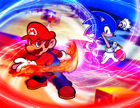 Edit: Worlds Collide - Mario VS Sonic by Zacmariozero on DeviantArt